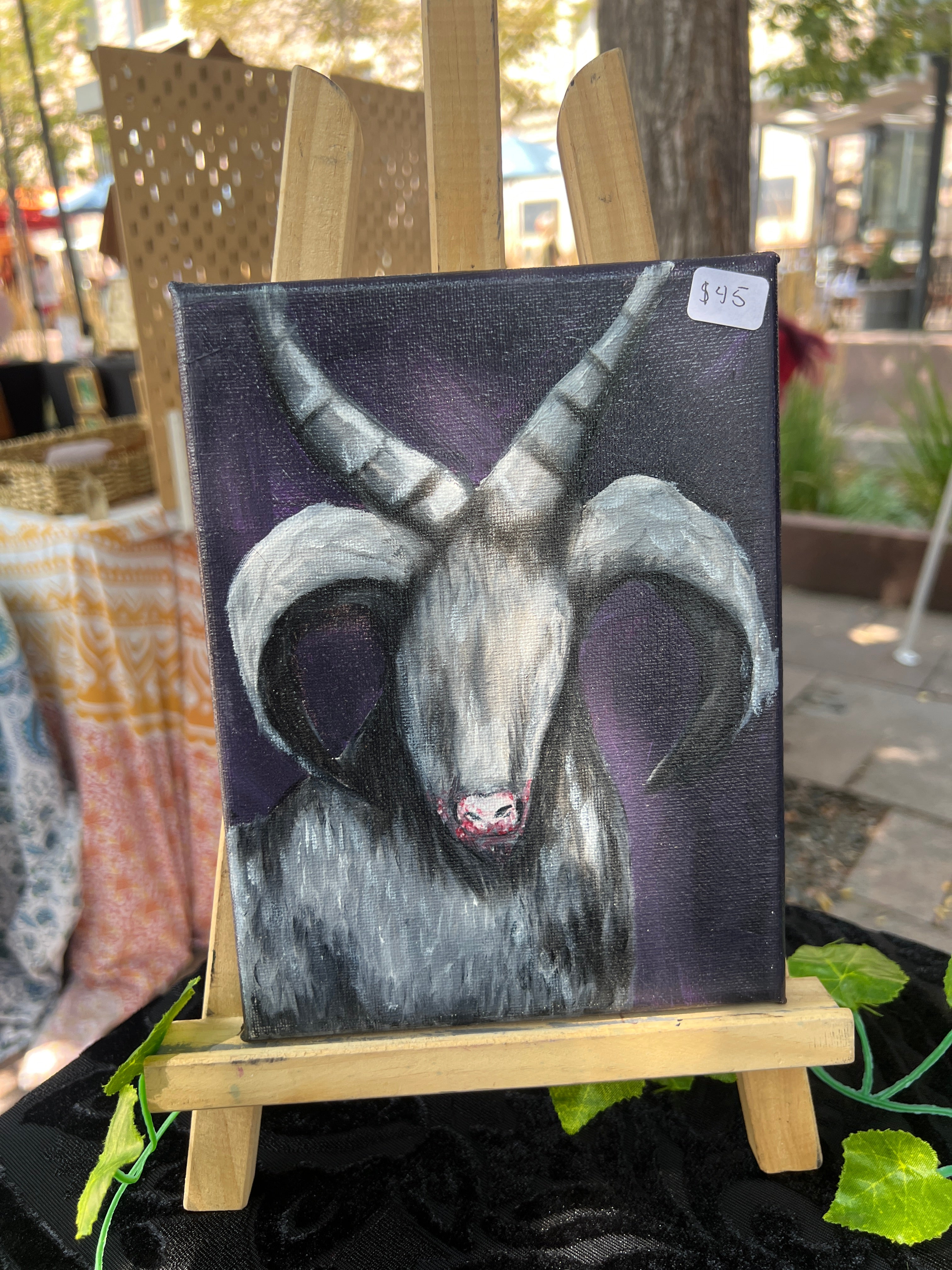 4 Horned Blind Goat Painting