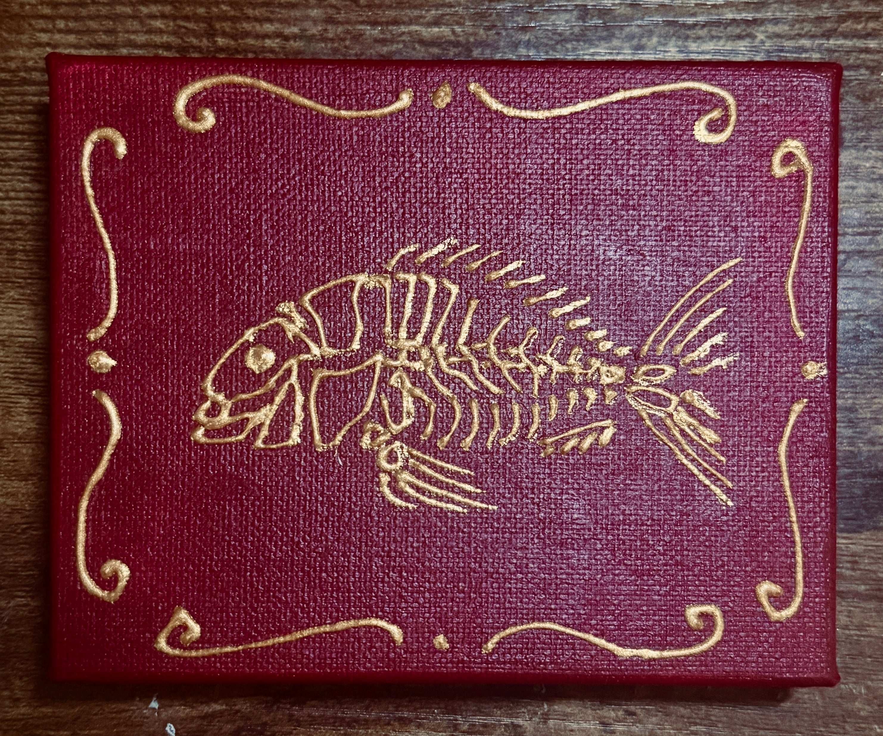 Mini Golden Fish - Textured Painting