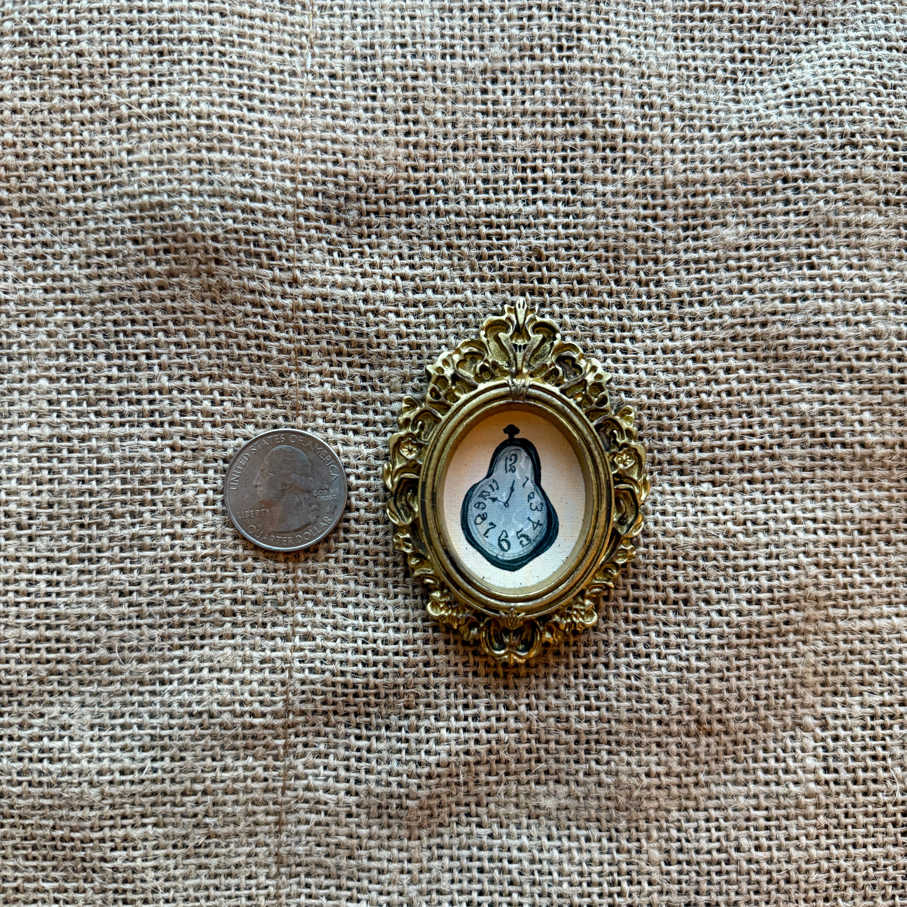 Tiny Warped Clock - Painting