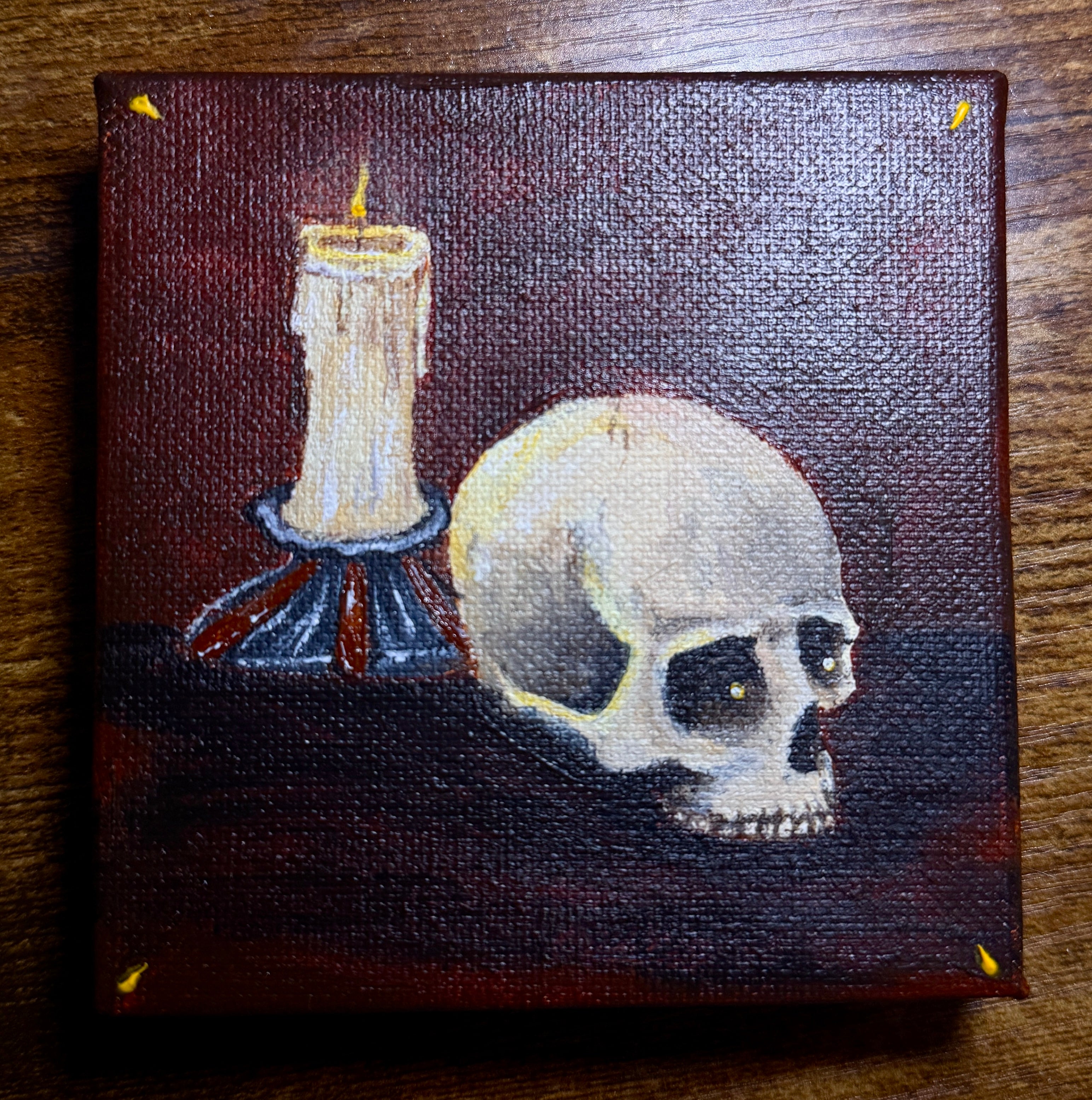 Mini Skull & Candle Painting