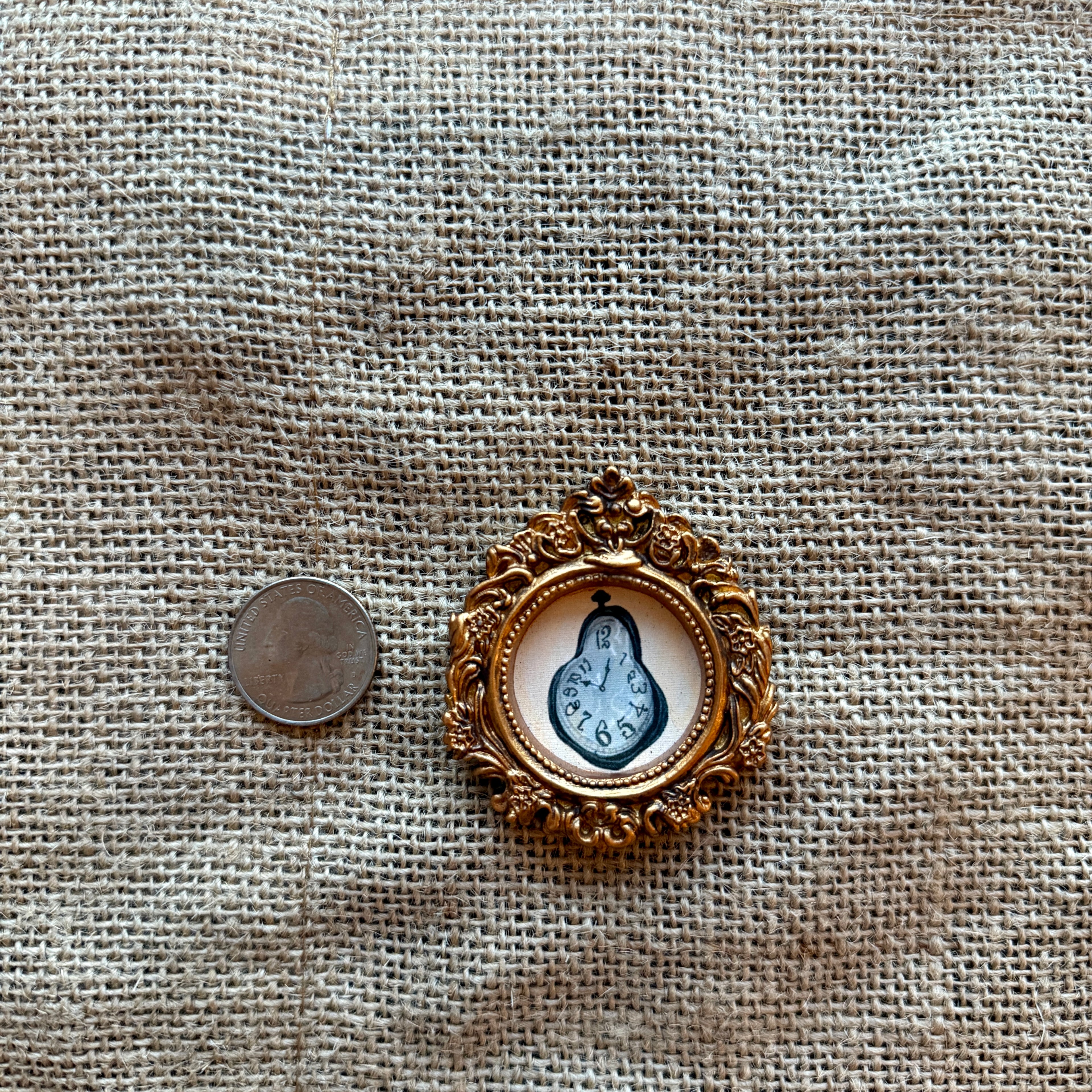 Tiny Warped Clock - Painting