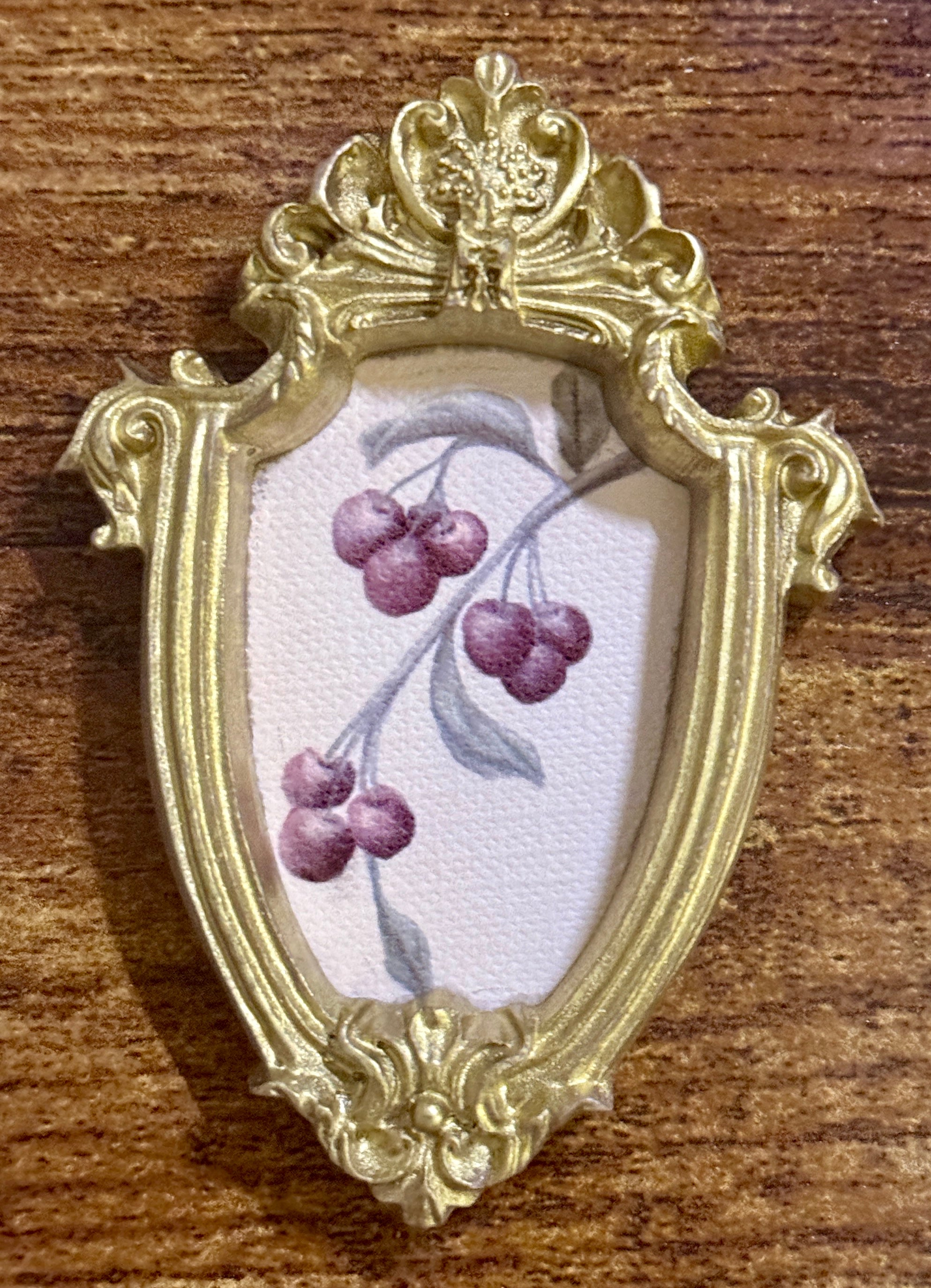 Tiny Red Berries - Painting