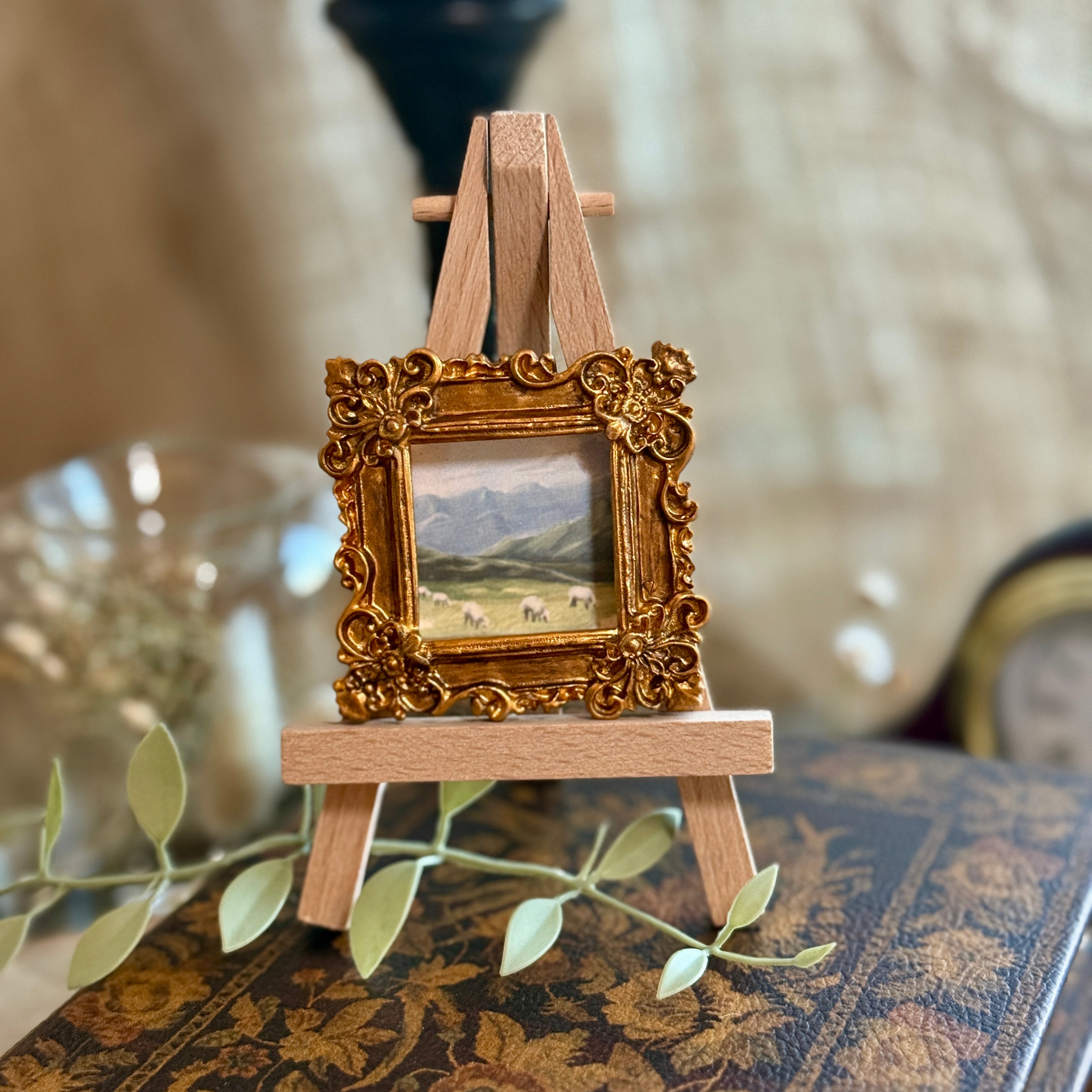 Tiny Landscape Sheep - Painting
