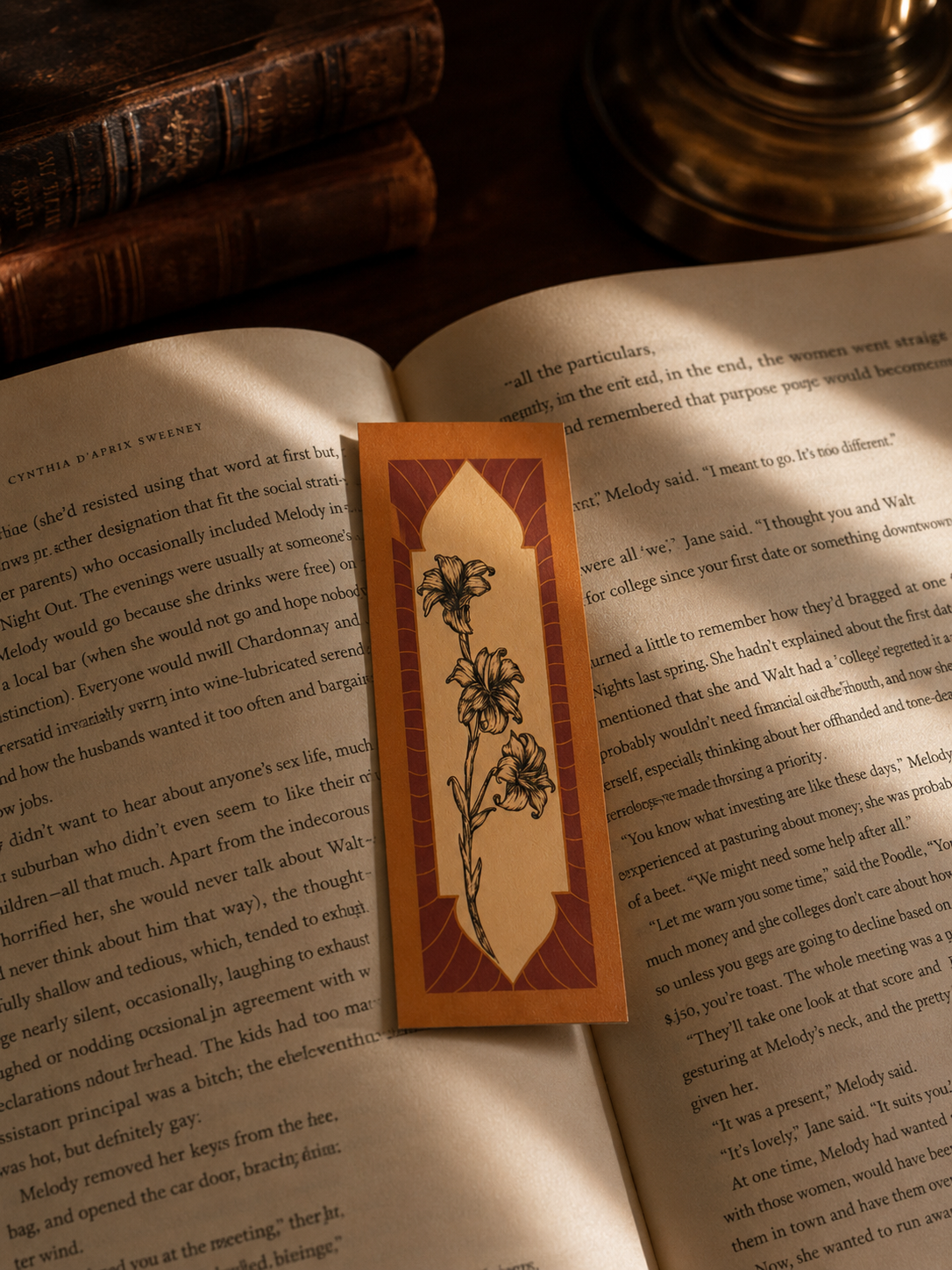 Red Lily Book Mark