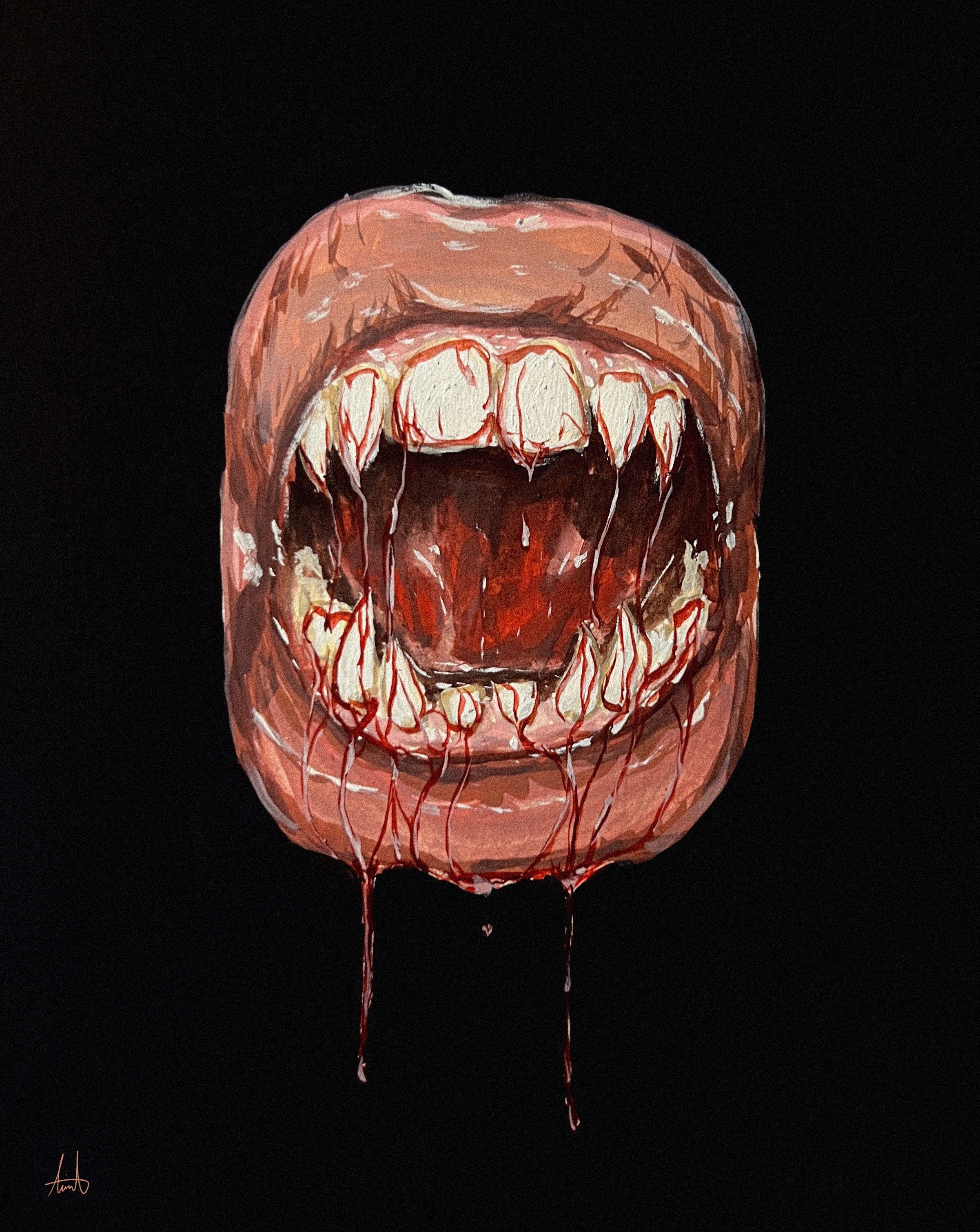 Vampire Mouth Art Print